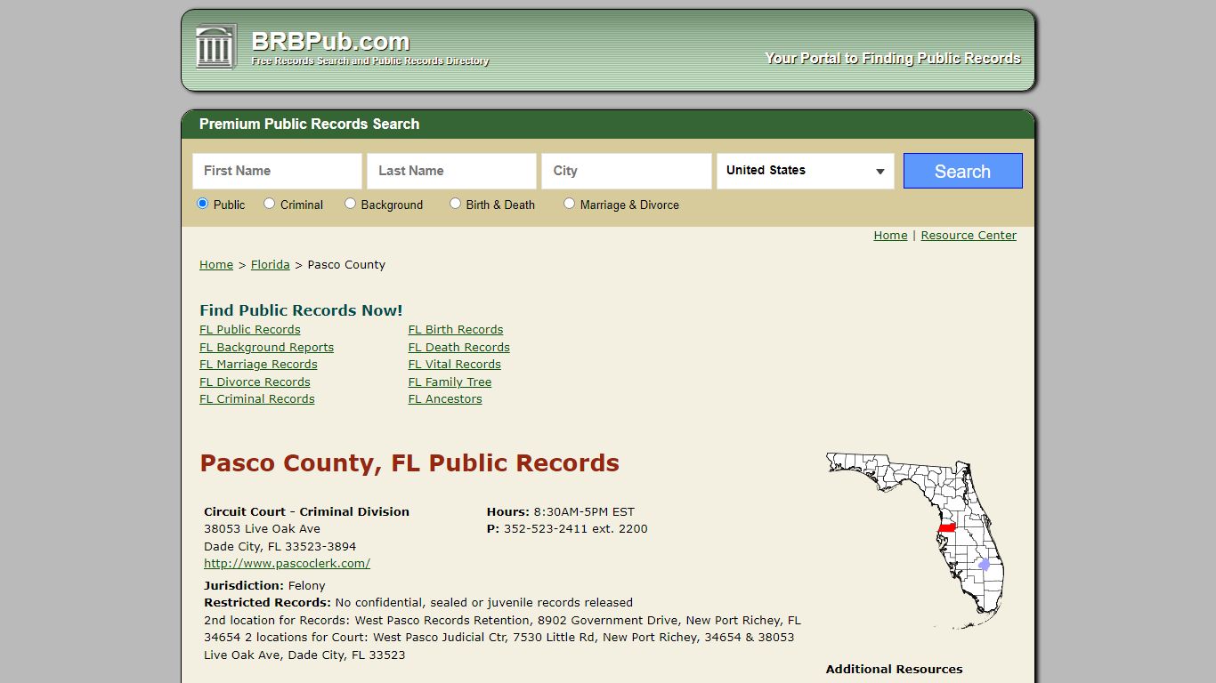 Pasco County Public Records | Search Florida Government ...